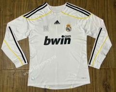 Retro Version 09-10 Real Madrid Home White LS Thailand Soccer Jersey AAA-6157