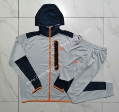 2023-2024 Gray Thailand Soccer Jacket Uniform With Hat-815