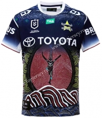 2023-2024 Native Version Cowboy Blue&White Thailand Rugby Jersey