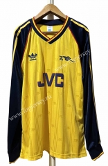 Retro Version 88-91 Arsenal Away Yellow LS Thailand Soccer Jersey AAA-7505