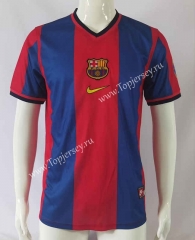Retro Version 98-99 Barcelona Home Red&Blue Thailand Soccer Jersey AAA-503