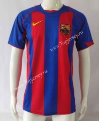 Retro Version 04-05 Barcelona Home Red&Blue Thailand Soccer Jersey AAA-503