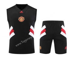 2023-2024 Manchester United Black Thailand Soccer Vest Uniform-418