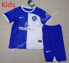 120 Anniversary Atletico Madrid Away Blue&White Youth/Kids Soccer Uniform-507