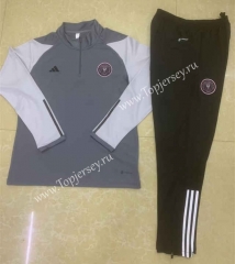 2023-2024 Inter Miami CF Light Gray Thailand Soccer Tracksuit-411