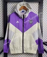 2023-2024 Manchester United Purple&White Thailand Trench Coats-GDP