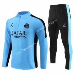 2023-2024 Paris SG Blue Thailand Soccer Tracksuit