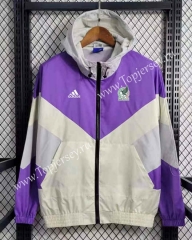 2023-2024 Mexico Purple&White Thailand Trench Coats With Hat-GDP