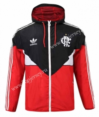 2023-2024 Flamengo Red&Black Thailand Trench Coats With Hat-518