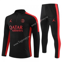 2023-2024 Paris SG Black Thailand Soccer Tracksuit