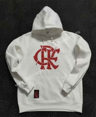 2023-2024 Flamengo White Thailand Soccer Tracksuit Top With Hat-LH