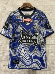 2023-2024 Native Version Dog Blue&Gray Thailand Rugby Shirt