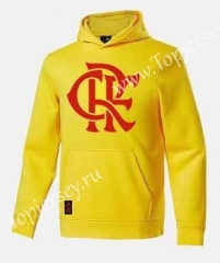 2023-2024 Flamengo Yellow Thailand Soccer Tracksuit Top With Hat-7411