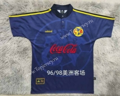Retro Version 96-98 Club America Away Royal Blue Thailand Soccer Jersey AAA-422
