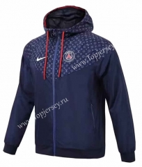 2023-2024 Paris SG Royal Blue Thailand Trench Coats With Hat-518
