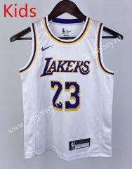 Los Angeles Lakers White #23 Young Kids NBA Jersey-311