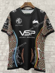 2023-2024 Native Version South Sydney Rabbitohs Black Thailand Rugby Jersey