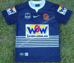 Retro Version Mustang Royal Blue Thailand Rugby Shirt