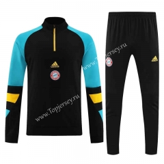 2023-2024 Bayern München Black Thailand Soccer Tracksuit-7411