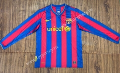 Retro Version 09-10 Barcelona Home Red&Blue LS Thailand Soccer Jersey AAA-SL