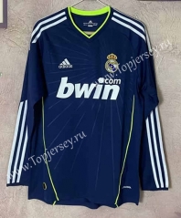Retro Version 10-11 Real Madrid Blue LS Thailand Soccer Jersey AAA-6590