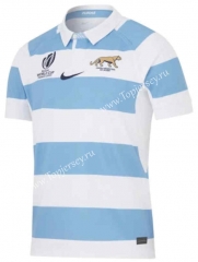 2023 World Cup Argentina Home Blue&White Thailand Rugby Shirt