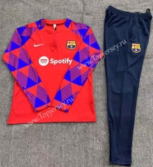 2023-2024 Barcelona Red Thailand Soccer Tracksuit