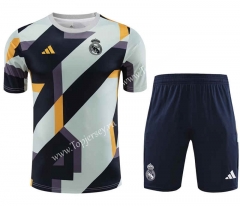 2023-2024 Real Madrid Blue&Gray Thailand Soccer Uniform-418