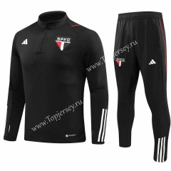 2023-2024 Sao Paulo Futebol Clube Black Thailand Soccer Tracksuit-GDP
