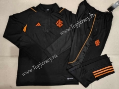 2023-2024 Brazil SC Internacional Black Thailand Soccer Tracksuit -815