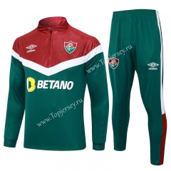 2023-2024 Fluminense de Feira Green Thailand Soccer Tracksuit -815