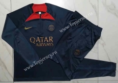 2023-2024 Paris SG Black Thailand Soccer Tracksuit -815
