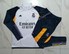 2023-2024 Real Madrid White Thailand Soccer Tracksuit-815