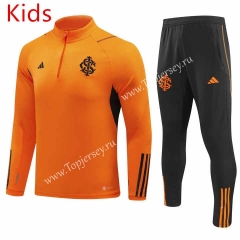 2023-2024 Brazil SC Internacional Orange Kids/Youth Soccer Tracksuit-GDP