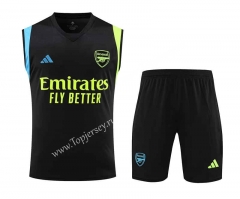 2023-2024 Arsenal Black Thailand Soccer Vest Uniform-418