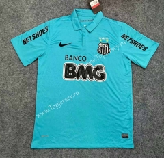 Retro Version 11-12 Santos FC Away Blue Thailand Soccer Jersey AAA-8746