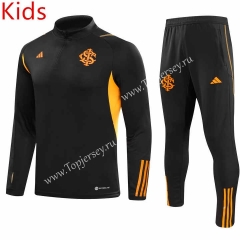 2023-2024 Brazil SC Internacional Black Kids/Youth Soccer Tracksuit-GDP