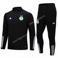 2023-2024 Algeria Black Thailand Soccer Tracksuit-411