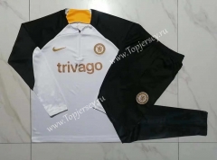 2023-2024 Chelsea White Thailand Soccer Tracksuit-815