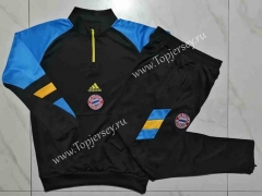 2023-2024 Bayern München Black Thailand Soccer Tracksuit-815