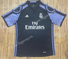 Retro Version 16-17 Real Madrid 2nd Away Black Thailand Soccer Jersey AAA-SL