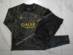 2023-2024 Paris SG Black Thailand Soccer Tracksuit -815