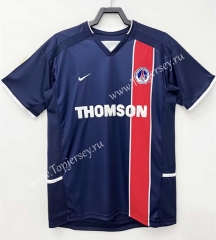 Retro Version 02-03 Paris Home Blue Thailand Soccer Jersey AAA-811