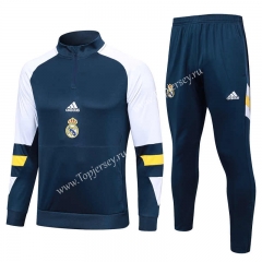 2023-2024 Real Madrid Royal Blue Thailand Soccer Tracksuit-815