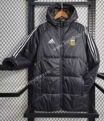 2023-2024 Argentina Black Cotton Coat With Hat-GDP