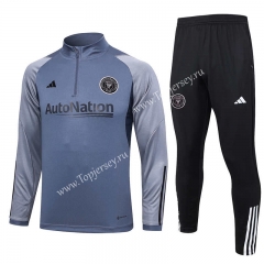 2023-2024 Inter Miami CF Gray Thailand Soccer Tracksuit-815