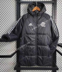 2023-2024 Flamengo Black Cotton Coat With Hat-GDP