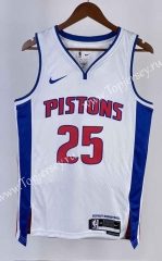 2023-2024 Detroit Pistons White #25 NBA Jersey-311