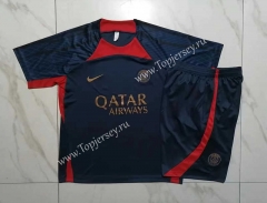 2023-2024 Paris SG Royal Blue Short-sleeved Thailand Soccer Tracksuit -815