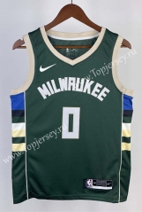 2023 Milwaukee Bucks Away Green #0 NBA Jersey-311